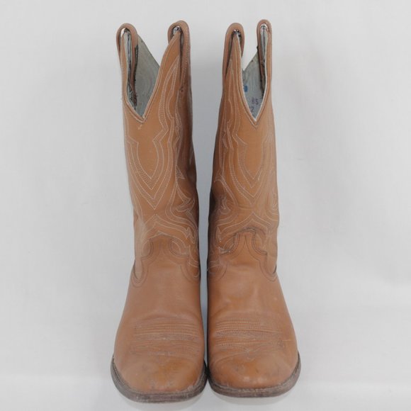 Vintage Dan Post Stitched Design Cowboy Western Boots Men\'s Size 8D 8 D main image 12